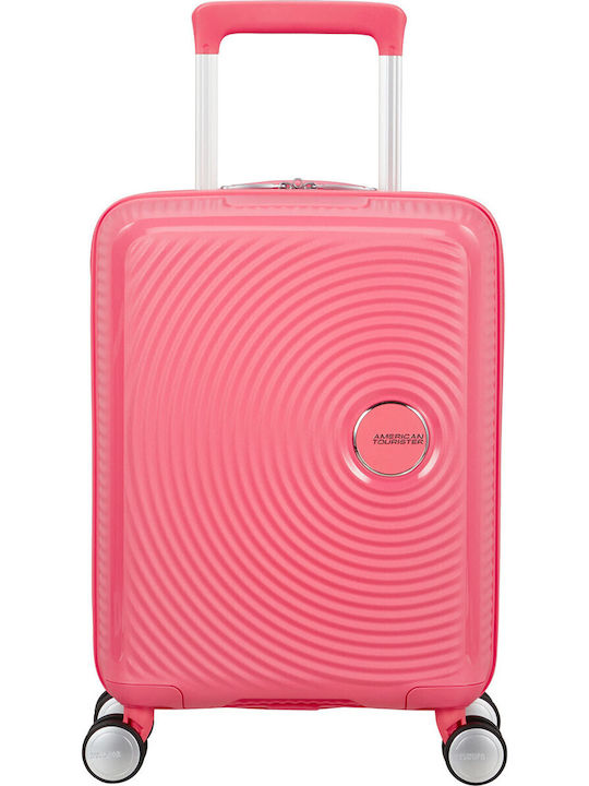 American Tourister Soundbox Cabin Hard Pink Suitcase With 4 Wheels Height 47cm