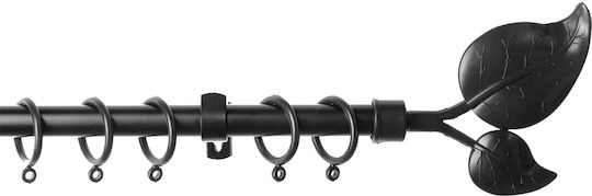 Grace Pliabil Metalic Galerie pentru perdele Simplu Φ19mm 210-210buc Black