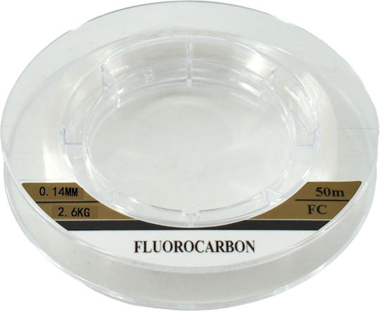 Tpster Fishing Line Fluorocarbon 0.14mm Max2.6kg 50m 27508