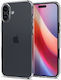 Spigen Crystal Flex Crystal Back Cover Σιλικόνης Διάφανο (iPhone 16 Plus)