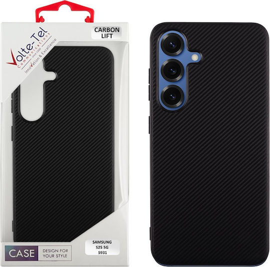 Volte-Tel Carbon Lift Back Cover Silicon Negru (Galaxy S25)