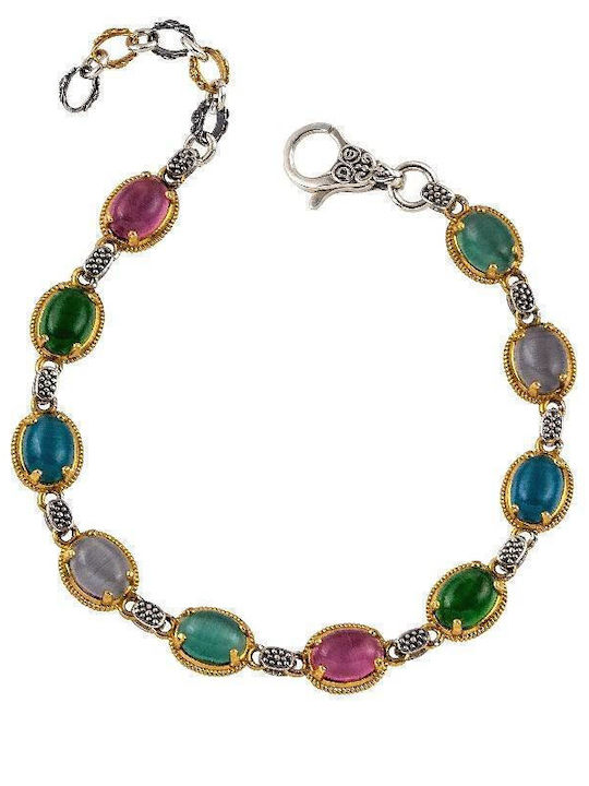 Dimitrios Exclusive Women's Bracelet with design Eye made of Silver