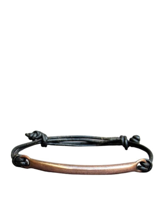 Hillas Hillas Herren Armband Natürliche Farbe aus Leder 25cm