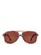 Chpo Unisex Sunglasses with Gray Plastic Frame and Brown Lens 16135DA