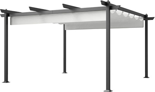 Garden Pergola Gazebo Made of Metal 390x390x223cm White 84C-567V00WT Garden Pergola Gazebo Made of Metal 390x390x223cm White 84C-567V00WT
