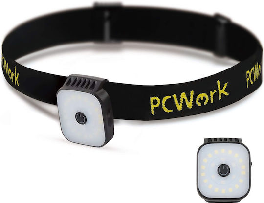 Pcwork Презареждащ се Челник LED IPX4 с Максимална Яркост 200лм Червен