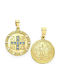 Goldjewels Charm Talisman Constantin Ochi Protector Din Argint Plăcut Cu Aur