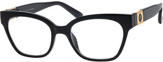 Sales Pharma Re 140 Damen Lesebrille +1.00 in Schwarz Farbe