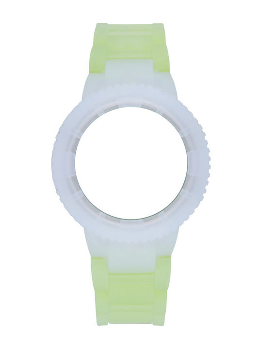 WATX & CO Curea de cauciuc Verde 38mm