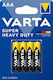 Varta Super Heavy Duty Цинкови батерии Цинк AAA 1.5V 4бр