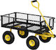 Garden Cart Metallic Four-wheel with Maximum Load Weight 200kg 25x25x51cm.