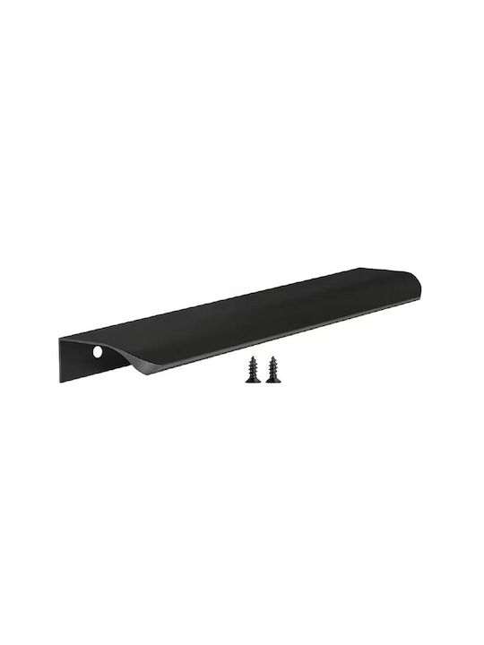 Hidden Kitchen Drawer Handle Aluminum Black 160mm