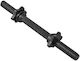 Iron Dumbbell Handle 35cm 2 Nuts Φ25 Φ35cm Black