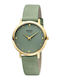 Boccia Women's Watch with Green Leather Strap