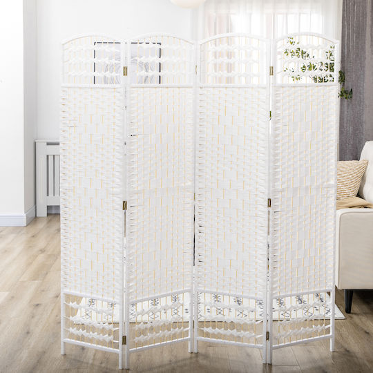 HomCom Decorativ Paravan Lemn 160x170cm