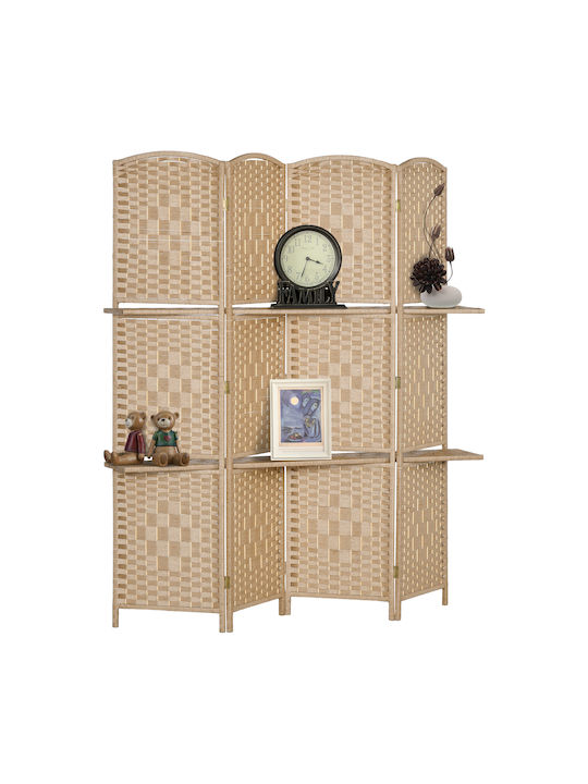 HomCom Διακοσμητικό Παραβάν Μεταλλικό 160x170cm
