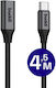 Buddi Braided USB 2.0 Cable USB-C male - USB-C 60W Μαύρο 4.5m