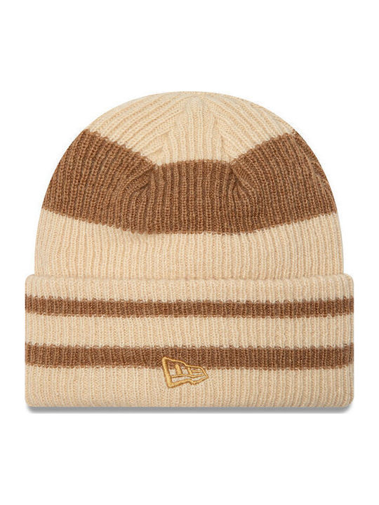 Beanie Unisex Beanie Knitted in Beige color