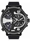 Paul Lorens Men's Watch 52mm Chronograph Battery with Black Leather Strap