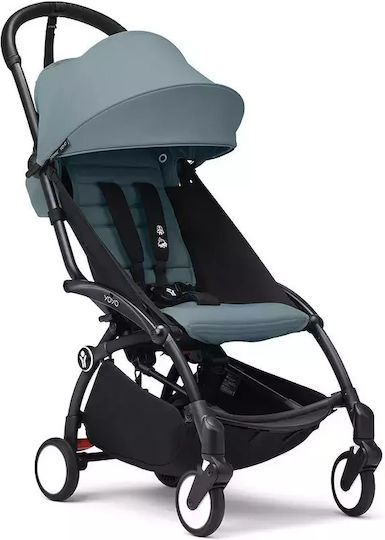 Stokke YOYO³ Baby Stroller Suitable from 6+ Months Frame Colour Black / pack Aqua 6.2kg