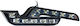 DRL Set Daytime Running Lights Universal L-shape Mercedes-Benz E-class W212 Look 12 Volt 2 Pieces