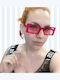 Women's Sunglasses with Pink Plastic Frame and Pink Lens xrx5R9H239A2Y