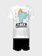 Kinder-Set mit Shorts Sommer 2Stück White
