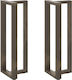 vidaXL Metallic Furniture Legs 2 Pieces Suitabl...