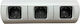 Redled Power Strip 3 Positions Silver