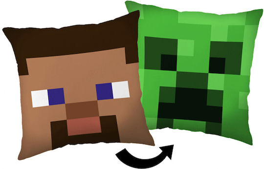Minecraft Steve Creeper Decorative Pillow 40*40 Cm