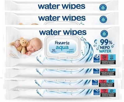 Nannys Water Wipes Baby Wipes with 99% Water Alcohol-Free and Parabens Free 12x50 Pieces