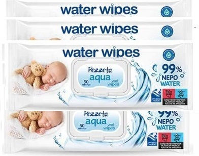Nannys Water Wipes Baby Wipes with 99% Water Alcohol-Free Parabens Free 6x50 Pieces