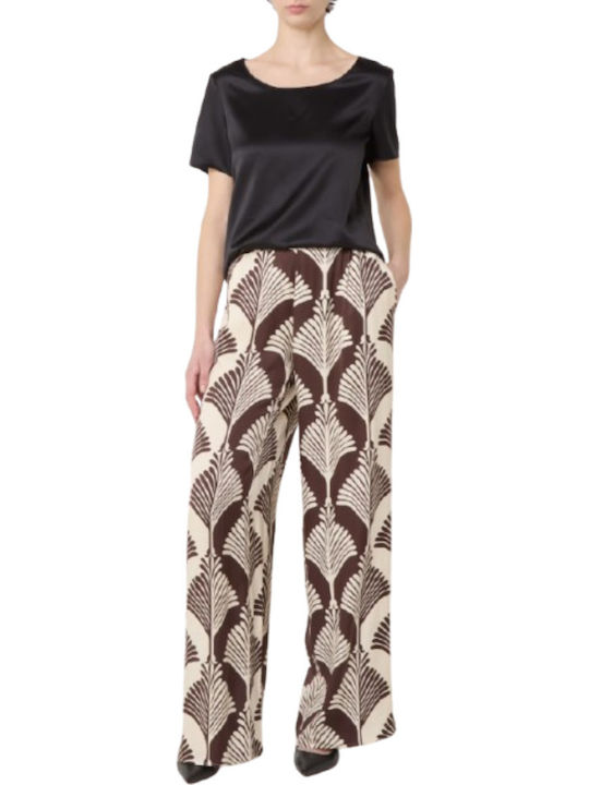 Women's Fabric Trousers Beige/Brown