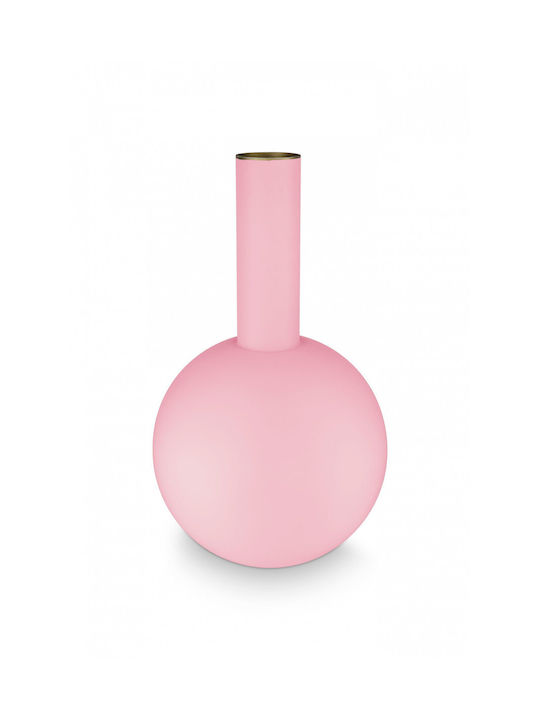 Pip Studio Metallvase Mattrosa 24,5 cm x 42 cm