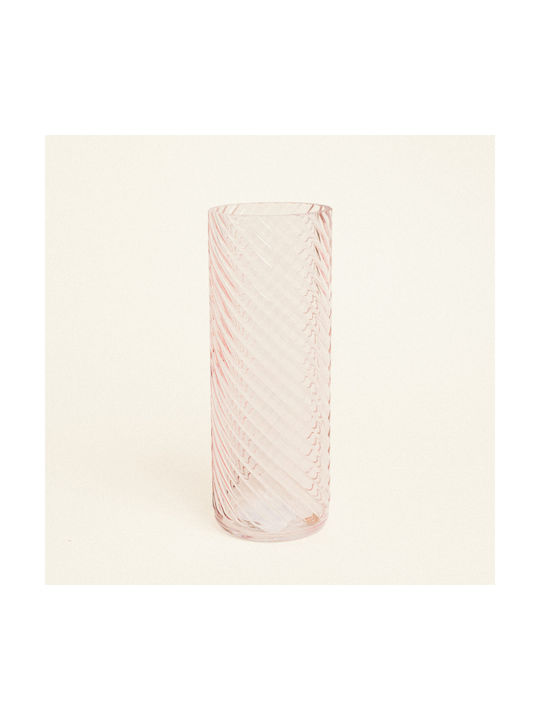 Beauty Home Γυάλινο Βάζο Εφέ Στροβιλισμού 10cm X 26.5cm Σάπιο Μήλο