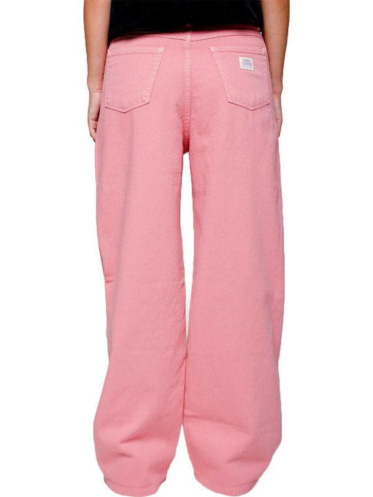 Γυναικείο Jean Παντελόνι σε Baggy Γραμμή Dark People Pink