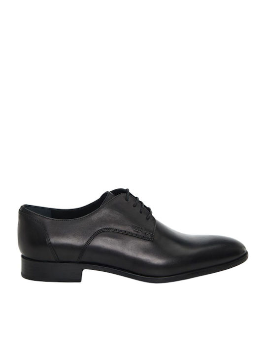 Boss Shoes Men's Leather Dress Shoes Black Antik