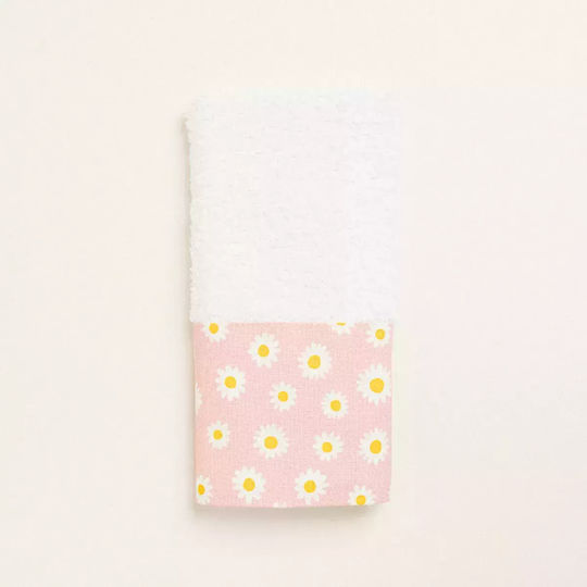 Favor Towel Printing Daisies Pink 30 X 50cm 381213 Ntampoudis Ntm-381213