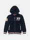 Kids Sweatshirt Cardigan With Pockets Navy Blue