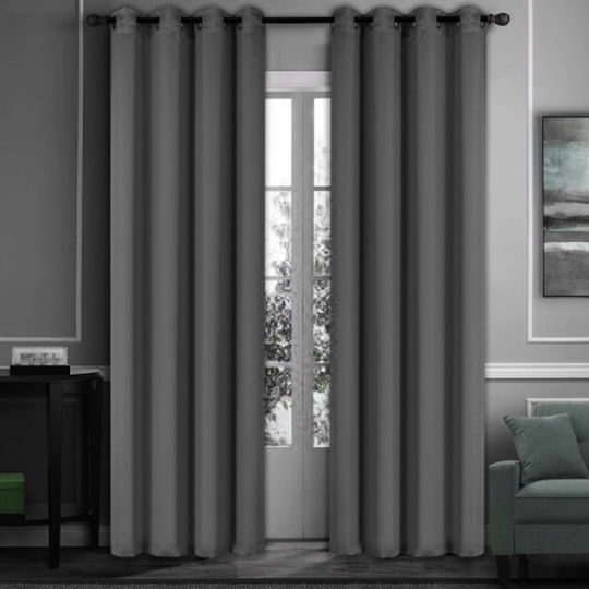Sidirela Vorhang mit Grommet Gray 270x300cm