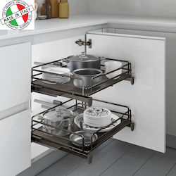Wire Kitchen Pantry Basket Inoxa Ardesia 5202 No60 Anthracite