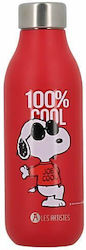 Les Artistes Bottle Thermos 500ml Cool Snoopy Red