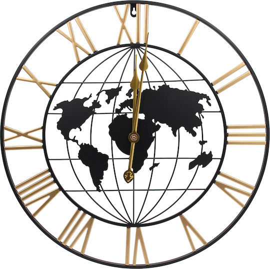 Keskor World Αναλογικό Μεταλλικό Ø60cm Keskor World Αναλογικό Μεταλλικό Ø60cm