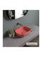 Scarabeo Glam Countertop Sink Porcelain 56x39cm Glossy Peach