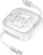 Hoco Подвижен USB 2.0 Кабел USB-C Мъжки - USB-C 60W Захранване (PD) Бял 0.95м 302493