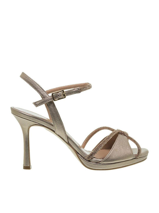 Mourtzi Leather Sandals Gold