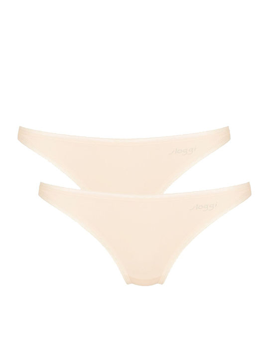 Go Mini Βαμβακερά Femei Slip 2Pack Light Salmon