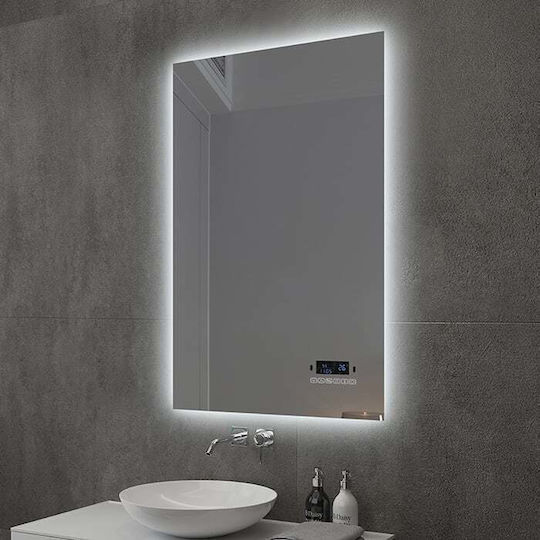 Огледало за баня Glimm-01 Led Cct 70x120 против замъгляване и Bluetooth Sparke Sr-09.25.288.08.51