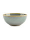 Salt & Pepper Green-blue Solo Serving Bowl Round Ceramic Green with Diameter 14.5cm