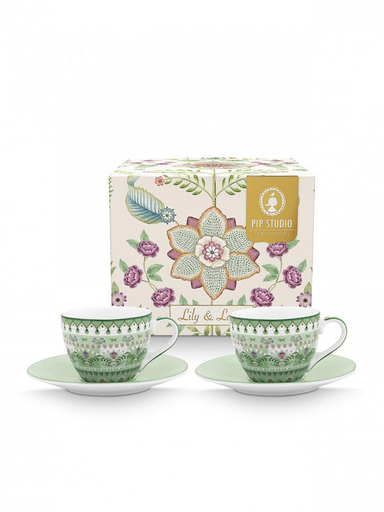 PiP Studio Set of Cups Coffee Porcelain Multicolored 120ml 2pcs